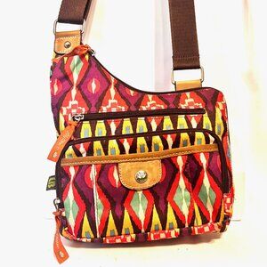 Lilly Bloom-Multi Color Lightweight Crossbody Purse/Bag-Adjustable Strap-Travel